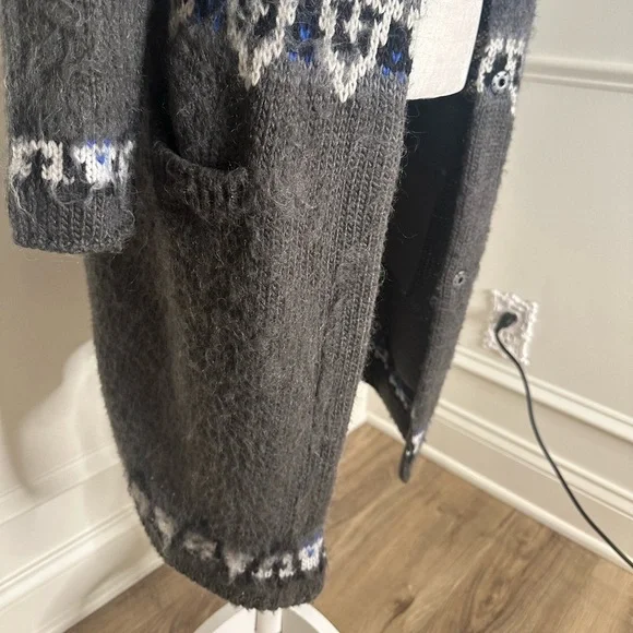 Free People Oversized Frosted Fair Isle Cardigan Jacket - Picture 4 of 10